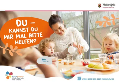 Das mag ich. Magst du auch? Werde Erzieherin oder Erzieher.