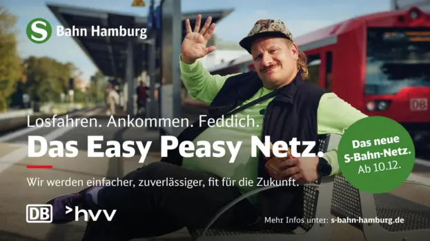 S-Bahn Hamburg: Easy Peasy Kampagne