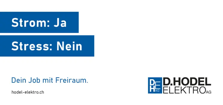 Hodel Elektro – Employer Branding «Strom ja, Stress nein.»