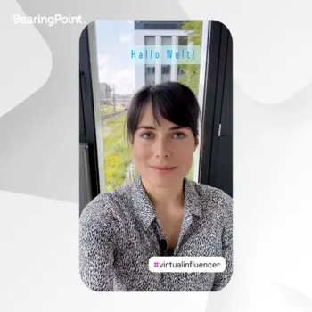 Die erste virtuelle Influencerin, die über KI aufklärt